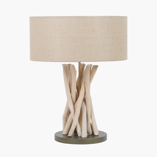 pacific lifestyle Derna Drift Wood & Natural Jute Table Lamp