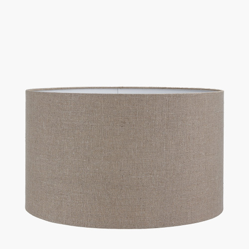 pacific lifestyle Edward 40cm Natural Linen Cylinder Lampshade