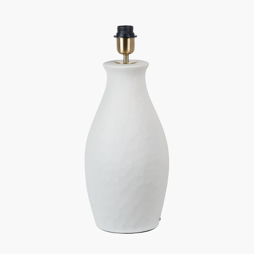 Pacific Lifestyle Eirene White Textured Stoneware Table Lamp Base