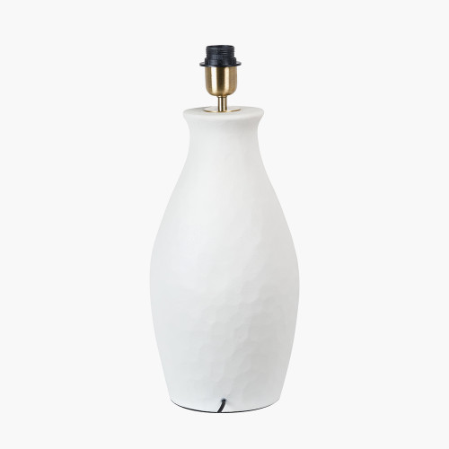 Pacific Lifestyle Eirene White Textured Stoneware Table Lamp Base
