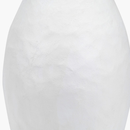 Pacific Lifestyle Eirene White Textured Stoneware Table Lamp Base With Lys 40cm Steel Grey Self Lined Linen Tapered Lampshade