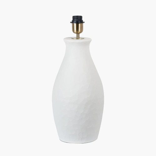 pacific lifestyle Eirene White Textured Stoneware Table Lamp Base