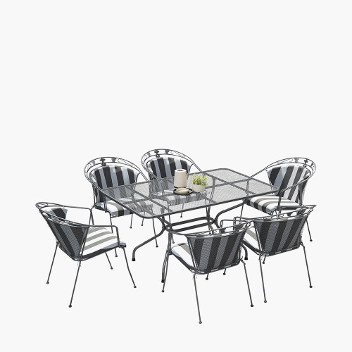 pacific lifestyle Elegance Rectangular 6 Seater Dining Set with Cushions