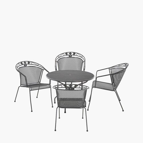 Pacific Lifestyle Elegance Round 4 Seater Dining Set With Cushions