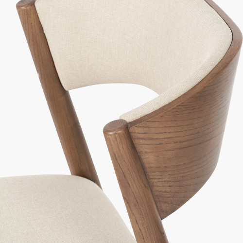 Pacific Lifestyle Elias Dark Ash Wood Retro Dining Table And 6 Chairs