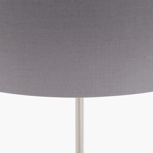 Pacific Lifestyle Elin Brushed Silver And Steel Grey Floor Lamp