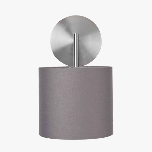 pacific lifestyle Elin Brushed Silver and Steel Grey Wall Light
