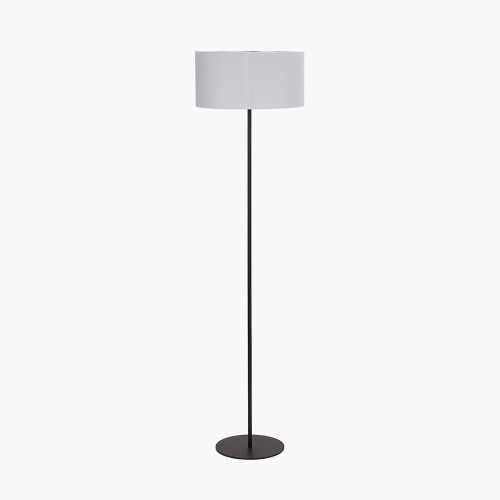 Pacific Lifestyle Elin Matt Black And Ivory Floor Lamp