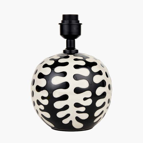 pacific lifestyle Elkorn Black and White Coral Ceramic Table Lamp Base
