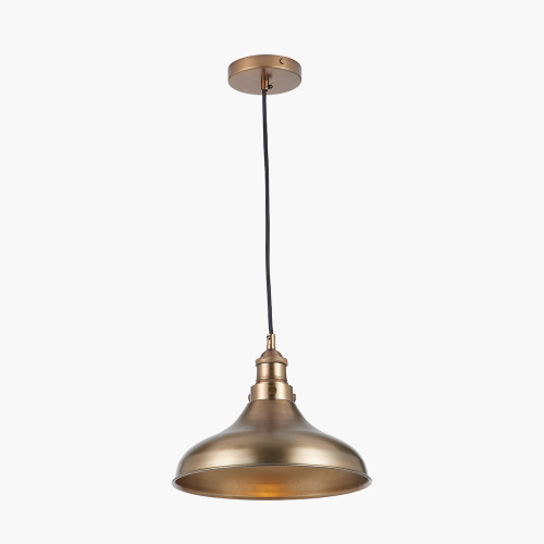 Pacific Lifestyle Ellis Antique Brass Café Metal Pendant