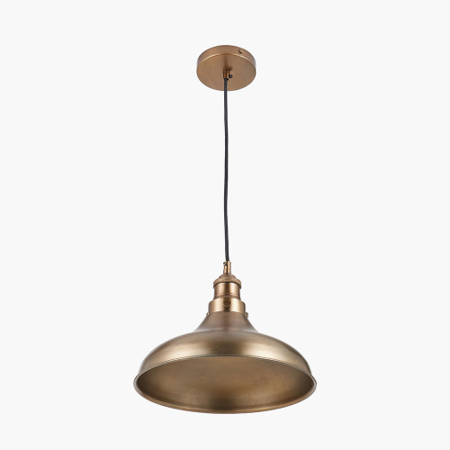Pacific Lifestyle Ellis Antique Brass Café Metal Pendant