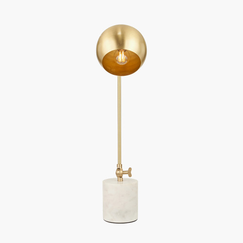 Pacific Lifestyle Eloise Gold Metal And Marble Table Lamp
