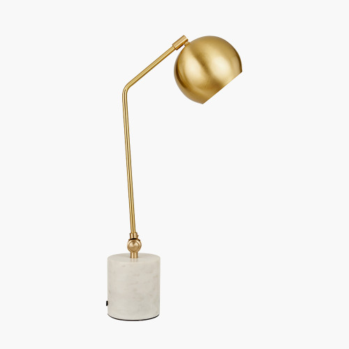 Pacific Lifestyle Eloise Gold Metal And Marble Table Lamp