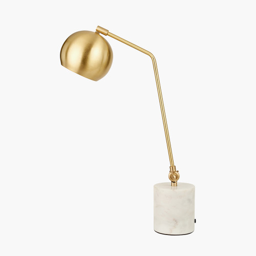 pacific lifestyle Eloise Gold Metal and Marble Table Lamp