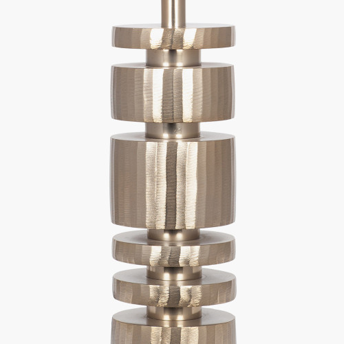 Pacific Lifestyle Elon Champagne Gold Metal Stacked Cylinder Table Lamp Base