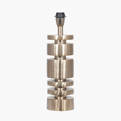 pacific lifestyle Elon Champagne Gold Metal Stacked Cylinder Table Lamp Base