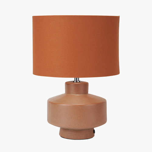 Pacific Lifestyle Elure Cinnamon Crackle Effect Table Lamp