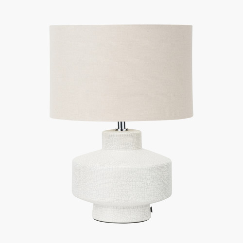 Pacific Lifestyle Elure White Crackle Effect Table Lamp