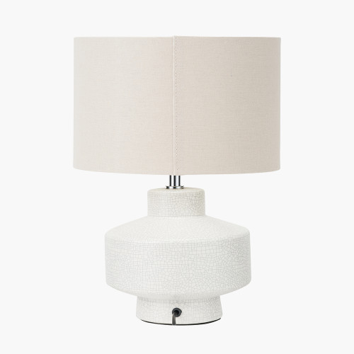Pacific Lifestyle Elure White Crackle Effect Table Lamp