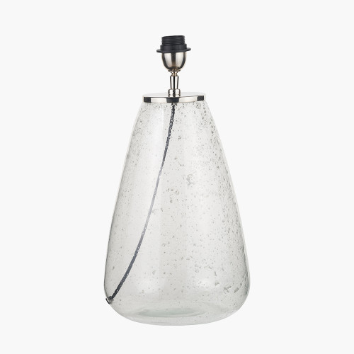 Pacific Lifestyle Elysia Bubble Glass And Silver Metal Table Lamp Base