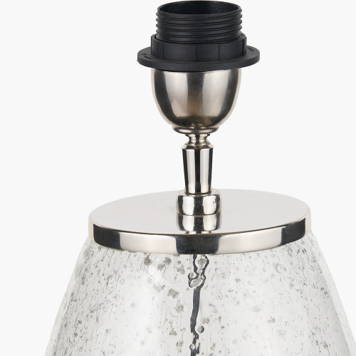 Pacific Lifestyle Elysia Bubble Glass And Silver Metal Table Lamp Base