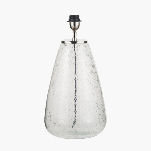 pacific lifestyle Elysia Bubble Glass and Silver Metal Table Lamp Base