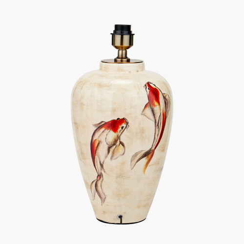 Pacific Lifestyle Emerayn Koi Natural Ceramic Table Lamp Base