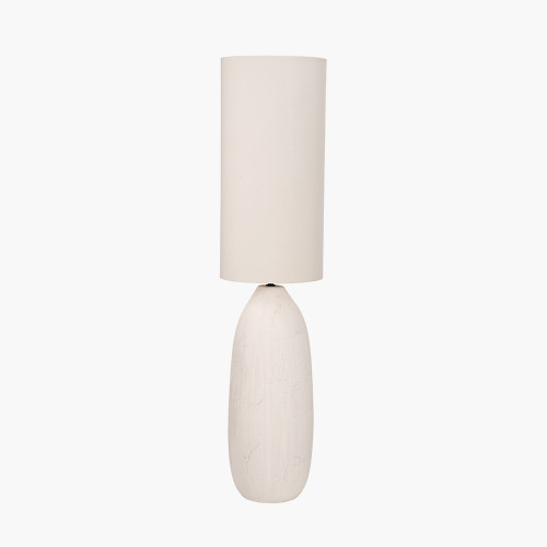 pacific lifestyle Erika White Vintage Textured Ceramic Floor Lamp