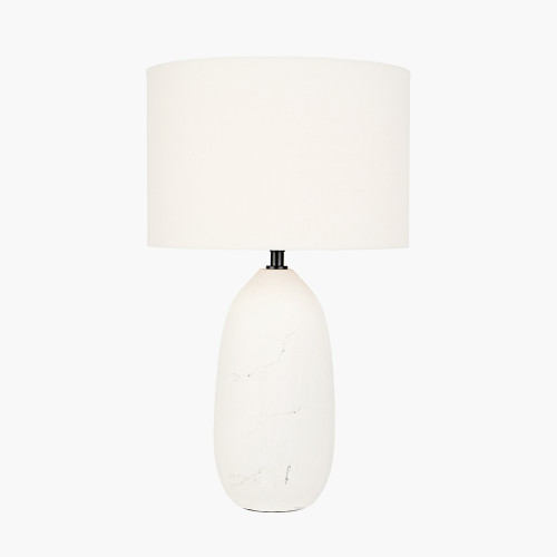 pacific lifestyle Erika White Vintage Textured Ceramic Table Lamp