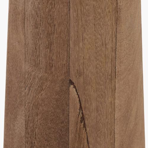 Pacific Lifestyle Esha Natural Conical Wood Floor Lamp Base With Edward 50cm Pistachio Green Linen Cylinder Lampshade