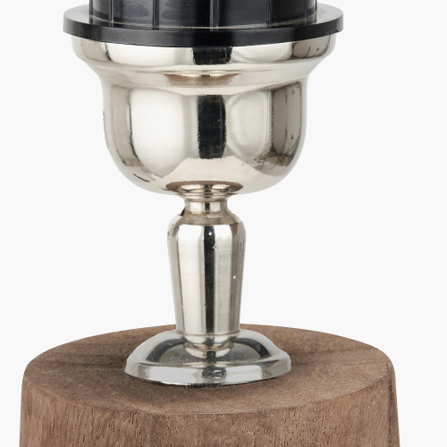 Pacific Lifestyle Esha Natural Conical Wood Table Lamp Base With Milos 35cm Pistachio Green Linen Tapered Lampshade
