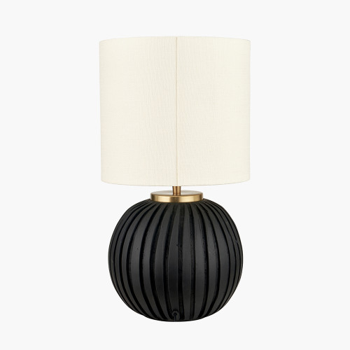 Pacific Lifestyle Ezekiel Black Terracotta Textured Ball Table Lamp