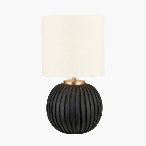 pacific lifestyle Ezekiel Black Terracotta Textured Ball Table Lamp