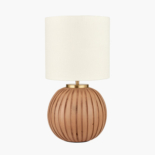 Pacific Lifestyle Ezekiel Natural Terracotta Textured Ball Table Lamp