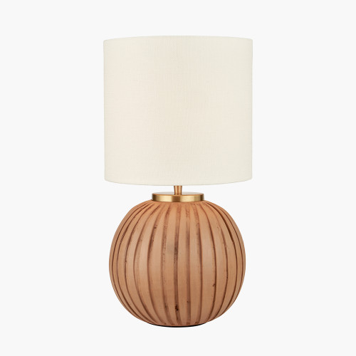 Pacific Lifestyle Ezekiel Natural Terracotta Textured Ball Table Lamp