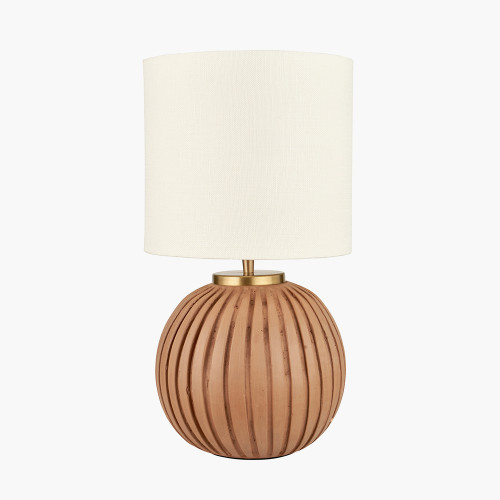 pacific lifestyle Ezekiel Natural Terracotta Textured Ball Table Lamp