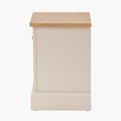 Pacific Lifestyle Fairford Parchment White Pine And Oak Wood 1 Drawer Unit