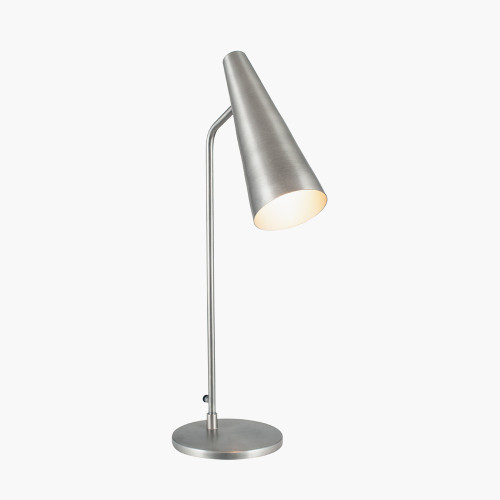 Pacific Lifestyle Farrah Antique Silver Task Table Lamp