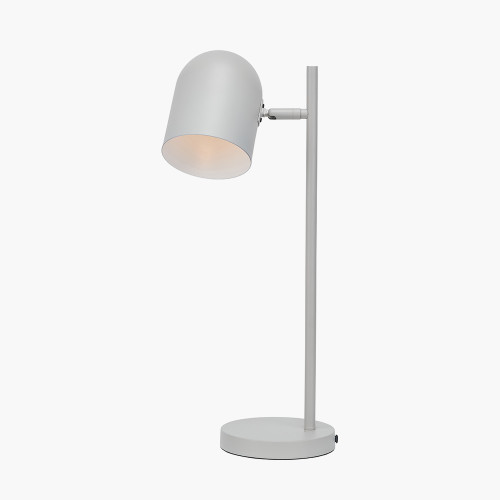 Pacific Lifestyle Finn Grey Metal Cloche Headed Table Lamp