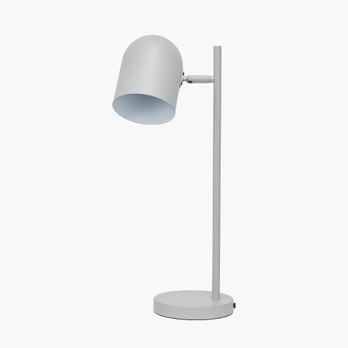 pacific lifestyle Finn Grey Metal Cloche Headed Table Lamp