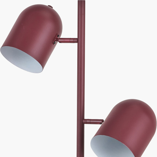 Pacific Lifestyle Finn Mulberry Metal Cloche Two Head Floor Lamp