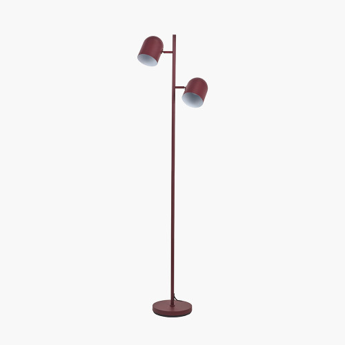 pacific lifestyle Finn Mulberry Metal Cloche Two Head Floor Lamp