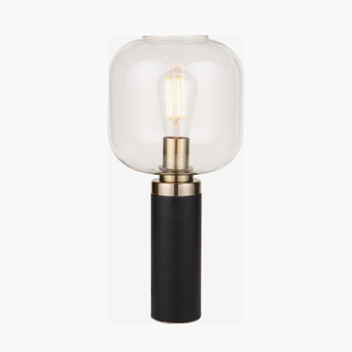 Pacific Lifestyle Florence Black Metal And Glass Table Lamp