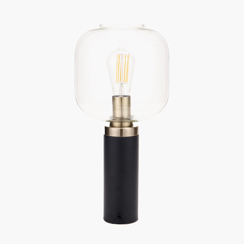 Pacific Lifestyle Florence Black Metal And Glass Table Lamp