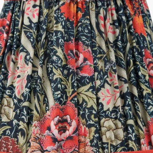Pacific Lifestyle Floressa 16cm Red Floral Patterned Mushroom Pleat Tapered Lamp Shade