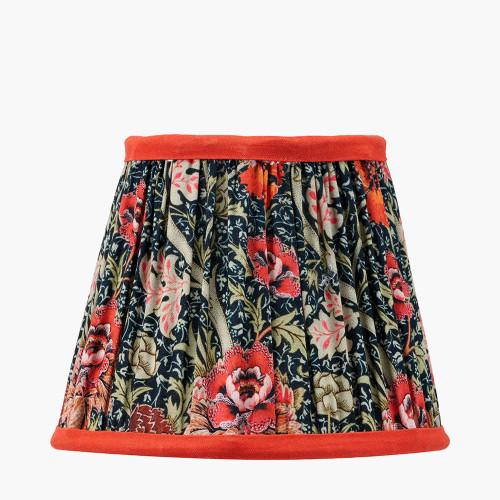 pacific lifestyle Floressa 16cm Red Floral Patterned Mushroom Pleat Tapered Lamp Shade