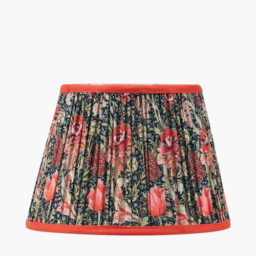 pacific lifestyle Floressa 25cm Red Floral Patterned Mushroom Pleat Tapered Lamp Shade