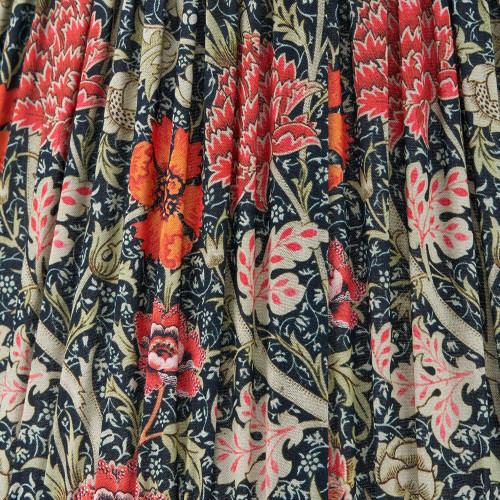 Pacific Lifestyle Floressa 30cm Red Floral Patterned Mushroom Pleat Tapered Lamp Shade