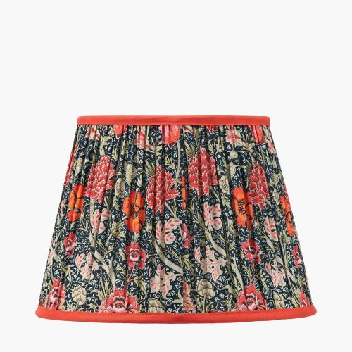 pacific lifestyle Floressa 30cm Red Floral Patterned Mushroom Pleat Tapered Lamp Shade