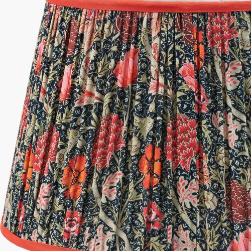 Pacific Lifestyle Floressa 35cm Red Floral Patterned Mushroom Pleat Tapered Lamp Shade
